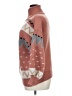 Emery Rose 100% Acrylic Chevron-herringbone Pink Pullover Sweater Size 1X - photo 5