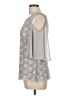 Connected Apparel Silver 3/4 Sleeve Top Size L - photo 5