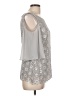 Connected Apparel Silver 3/4 Sleeve Top Size L - photo 4