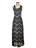 Faded Glory 100% Polyester Chevron-herringbone Gray Casual Dress Size S - photo 1