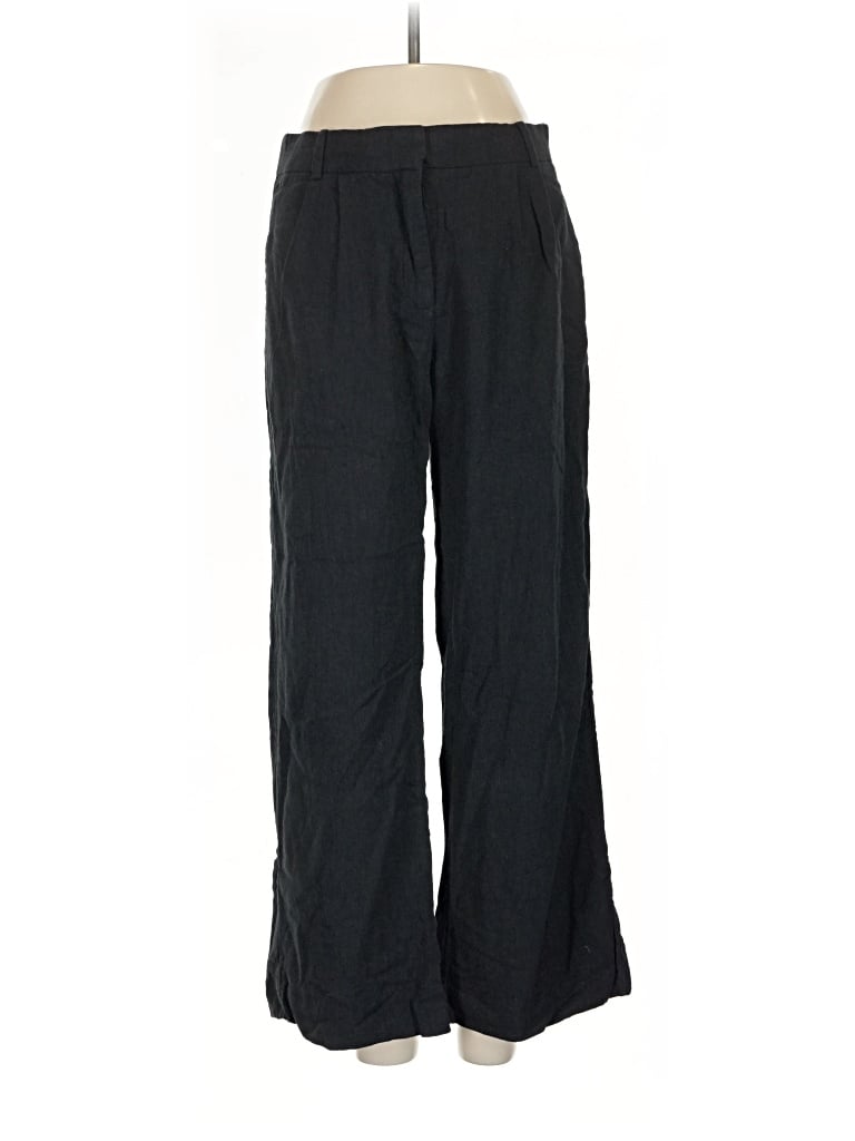 Pre-owned Abercrombie & Fitch Linen Pants In Black