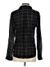 Cloth & Stone 100% Rayon Plaid Black Long Sleeve Blouse Size S - photo 2