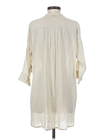 Allen Allen 3/4 Sleeve Button-Down Shirt (view 2)