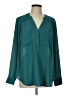 Torrid 100% Polyester Teal Long Sleeve Blouse Size Lg Plus (0) - photo 1