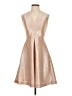 Alfred Sung 100% Polyester Metallic Tan Cocktail Dress Size 4 - photo 1