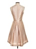 Alfred Sung 100% Polyester Metallic Tan Cocktail Dress Size 4 - photo 2