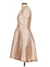 Alfred Sung 100% Polyester Metallic Tan Cocktail Dress Size 4 - photo 5