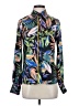 Milly 100% Polyester Print Blue Long Sleeve Blouse Size P (petite) - photo 1