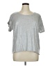 Soho 100% Cotton Metallic Silver Short Sleeve Top Size XL - photo 1