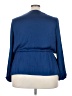 1.State 100% Polyester Solid Blue Long Sleeve Blouse Size 3X - photo 2