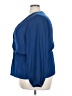 1.State 100% Polyester Solid Blue Long Sleeve Blouse Size 3X - photo 5