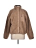 Fabletics 100% Polyester Solid Brown Faux Fur Jacket Size L - photo 1