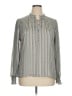 Haver 100% Polyester Houndstooth Gray Long Sleeve Blouse Size XL - photo 1