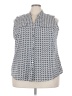Notations Houndstooth Gray Sleeveless Blouse Size 3X - photo 1
