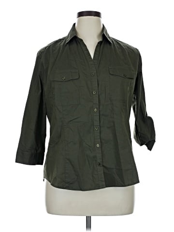 NY&C 3/4 Sleeve Button-Down Shirt (view 1)