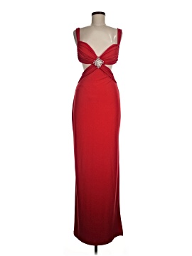 strapless open back dress Shape Embrace High-Slit Dress