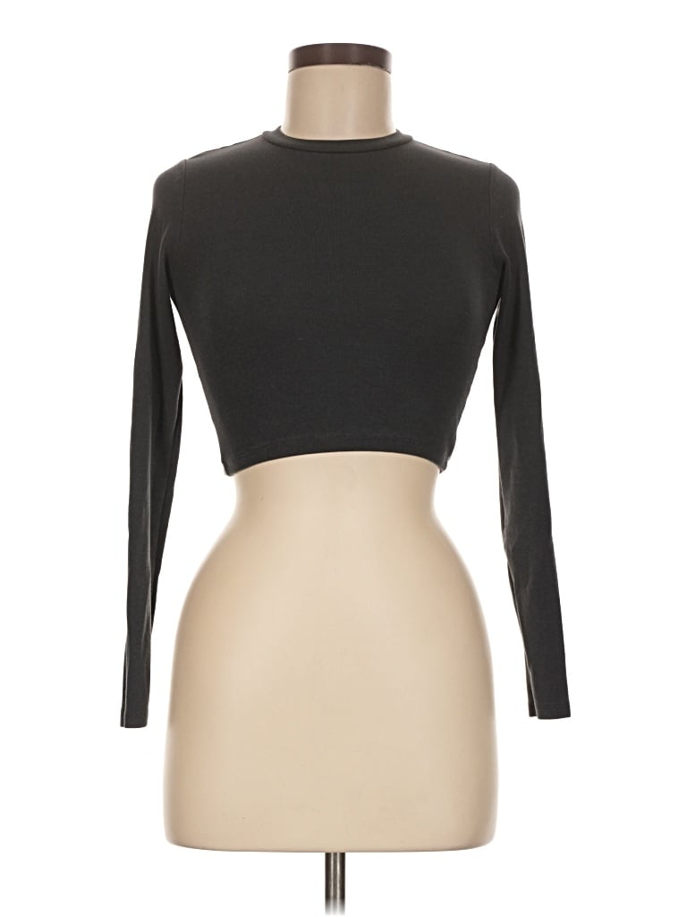 Pre-owned Zara Long Sleeve T-shirt In Black