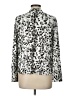 Worth New York Animal Print Silver Long Sleeve Blouse Size L - photo 2