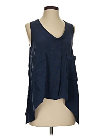 BCBGMAXAZRIA Sleeveless Silk Top (view 1)