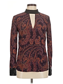 Veronica Beard Long Sleeve Silk Top