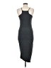 Express Solid Gray Casual Dress Size M - photo 2