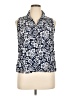 DressBarn 100% Rayon Blue Sleeveless Button-Down Shirt Size XL - photo 1