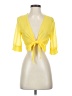 Unbranded 100% Polyester Yellow 3/4 Sleeve Blouse Size S - photo 1