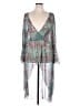 Mlle Gabrielle 100% Polyester Teal Kimono Size 1X - photo 1