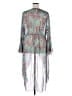 Mlle Gabrielle 100% Polyester Teal Kimono Size 1X - photo 2