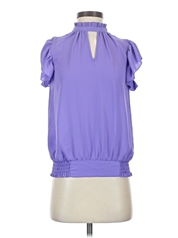 New York & Company Short Sleeve Blouse (view 1)