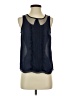 LC Lauren Conrad 100% Polyester Blue Sleeveless Blouse Size XS - photo 1