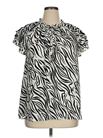 Rose + Olive Short Sleeve Blouse (view 1)