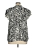 Rose + Olive Animal Print Ivory Short Sleeve Blouse Size 1X - photo 2