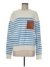 STAUD Stripes Blue Pullover Sweater Size M - photo 1