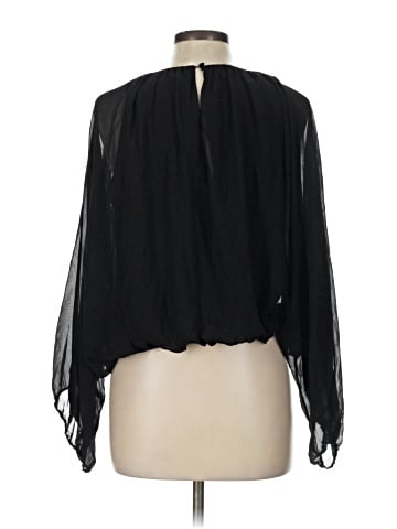 Alice + Olivia Long Sleeve Silk Top (view 2)