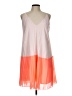 ASOS 100% Polyester Color Block Orange Cocktail Dress Size 12 - photo 1