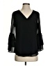 Calvin Klein 100% Polyester Black 3/4 Sleeve Blouse Size S - photo 1