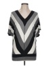 Max Edition Chevron-herringbone Gray Short Sleeve Blouse Size L - photo 1