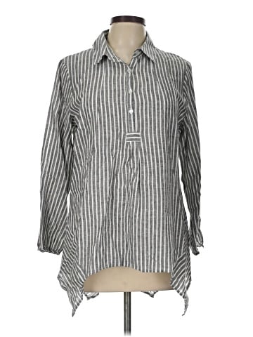 Jones & Co 3/4 Sleeve Button-Down Shirt (view 1)