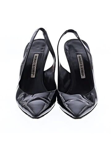 Manolo Blahnik Patent Leather Slingback Pumps (view 2)