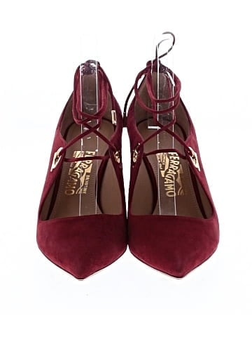Salvatore Ferragamo Suede Lace-Up Heels (view 2)