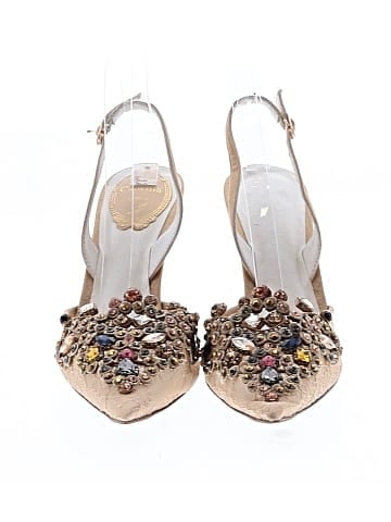 Rene Caovilla Lace Gemstone Slingback Heels (view 2)