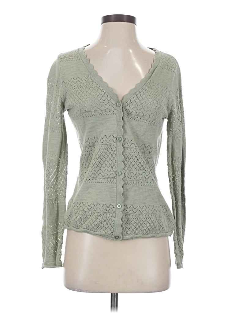 Pre-owned Frye Cardigan Sweater In Green