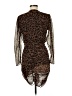 Zara 100% Polyester Animal Print Brown Cocktail Dress Size M - photo 2