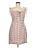 showpo Checkered-gingham Brown Casual Dress Size 8 - photo 1