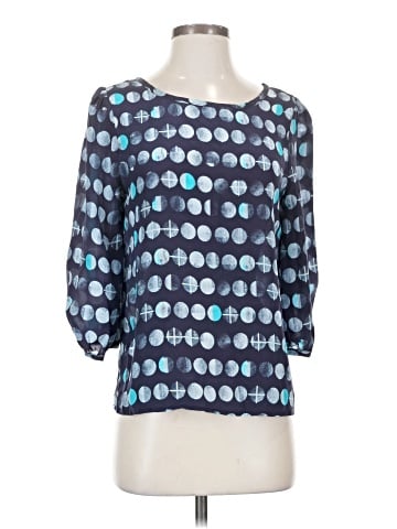 HD in Paris 3/4 Sleeve Silk Top (view 1)