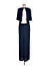 BCBGMAXAZRIA 100% Polyester Solid Blue Jumpsuit Size M - photo 2