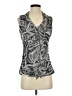 White House Black Market Silver Sleeveless Blouse Size S - photo 1