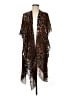 Moss Rose 100% Viscose Brown Kimono One size - photo 1