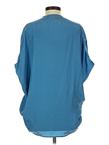 Vince. Short Sleeve Silk Top (view 2)